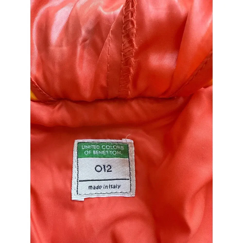 Benetton Kids Bright Flower Print Winter Parka Size Medium